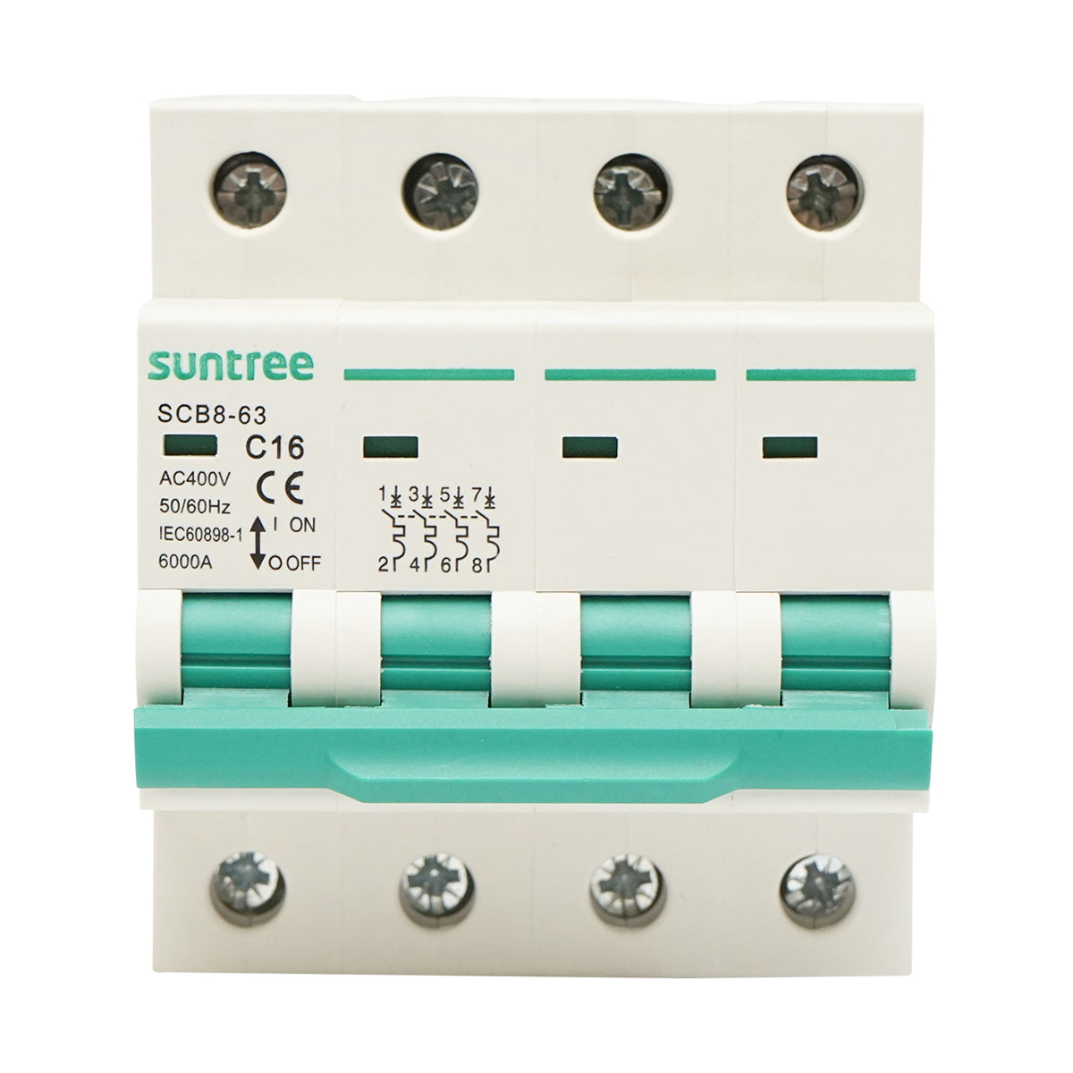 Automatic circuit breaker 4P, 16A 400VAC Suntree
